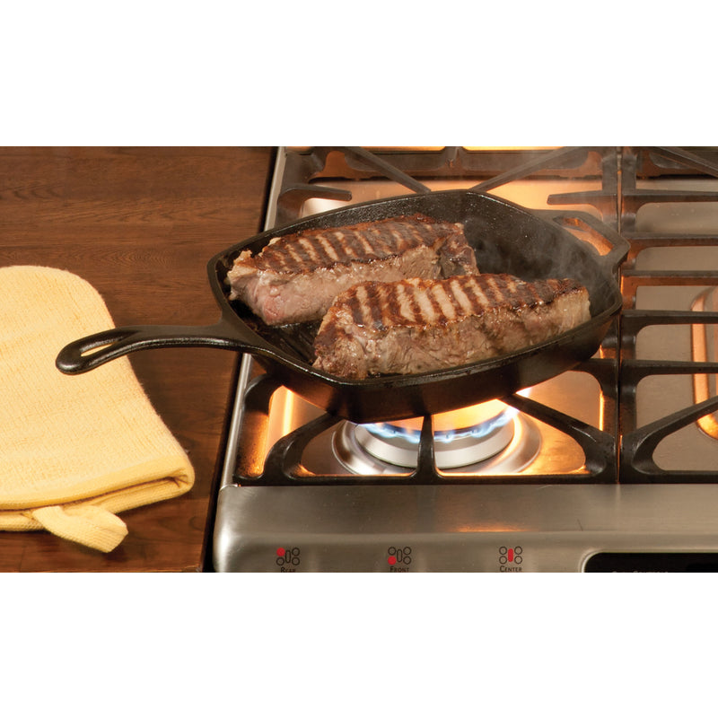 Lodge Cast Iron Grill Pan Black