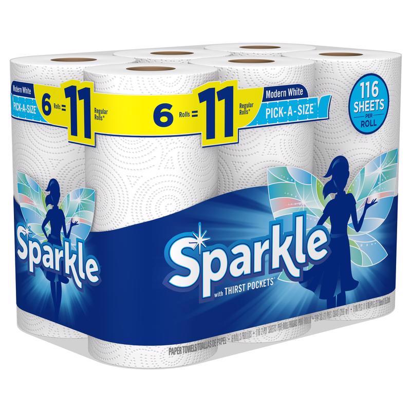 Sparkle Pick-A-Size Paper Towels 110 sheet 2 ply 6 pk