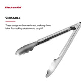 KitchenAid Silver Stainless Steel Utility Tongs