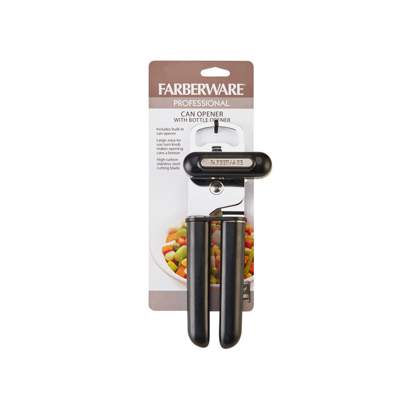 Farberware Black/Silver ABS/Stainless Steel Manual Can Opener