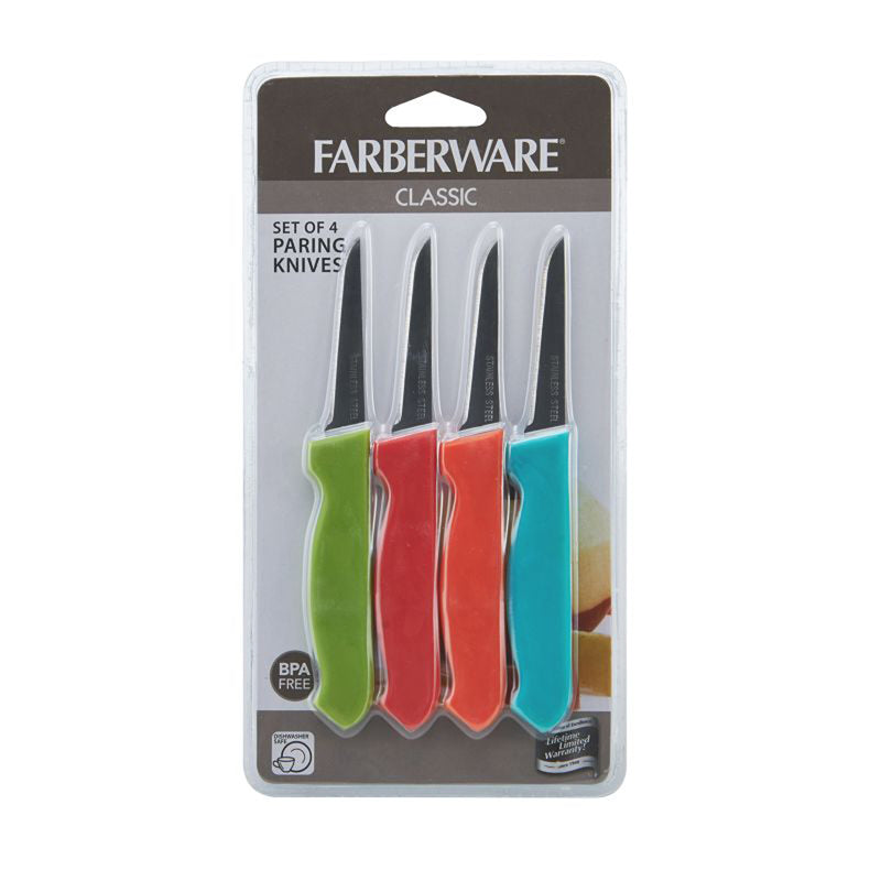 Farberware 3 in. L Stainless Steel Paring Knife Set 4 pc