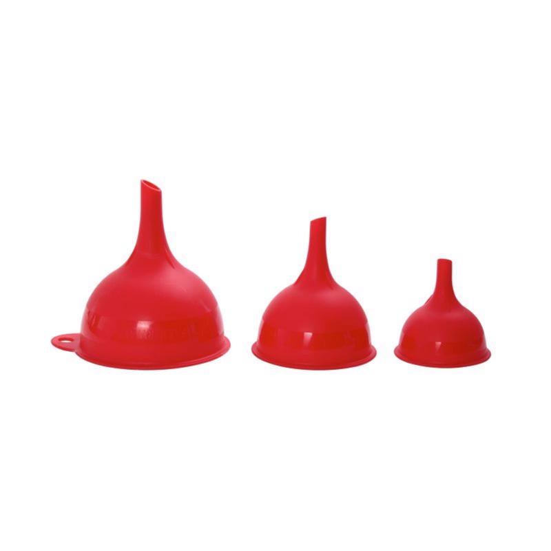 Farberware Red Plastic Funnel Set