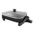 Black+Decker Glass/Stainless Steel Electric Skillet Black/Silver