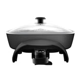 Black+Decker Glass/Stainless Steel Electric Skillet Black/Silver