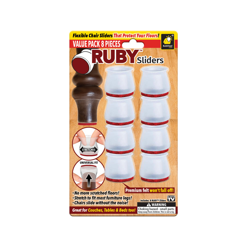RUBY SLIDERS CLR/RED 8PK