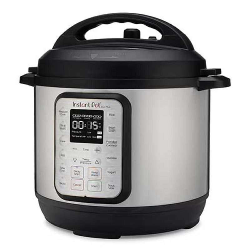 Instant Duo Plus Stainless Steel Pressure Cooker 8 qt Black/Silver