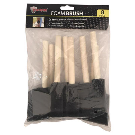 FOAM BRUSH WOOD 8PK