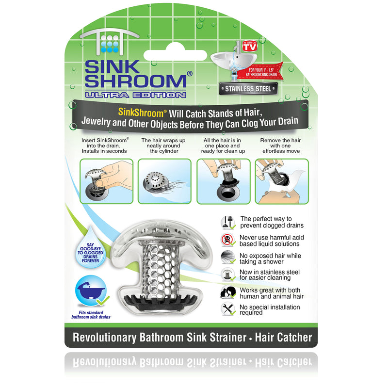 SinkShroom Chrome Stainless Steel Drain Protector