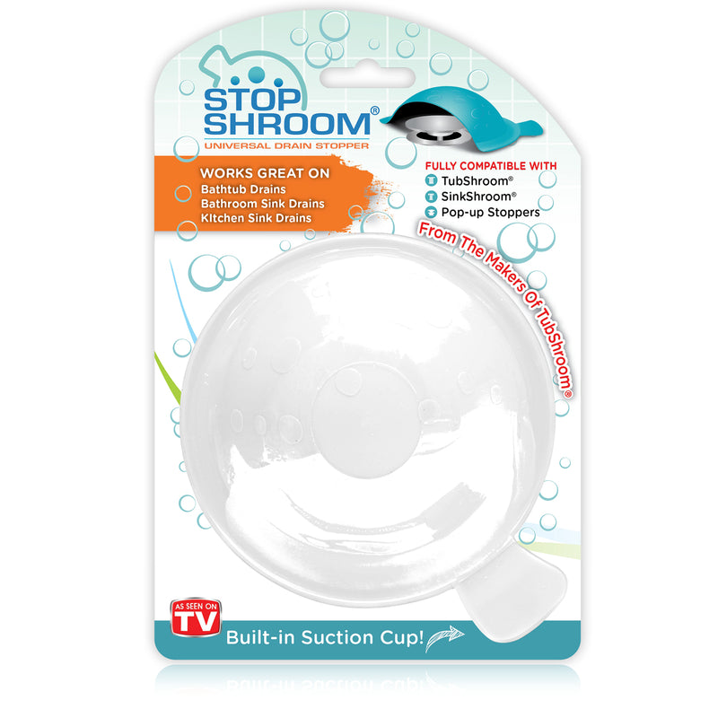 StopShroom 5.75 in. White ABS/TPR Drain Stopper