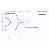 Range Kleen Stainless Steel Oven Replacement Element 16.5 in. W X 18.75 in. L