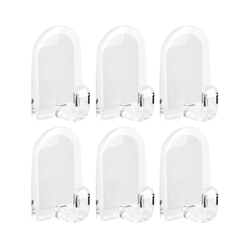 HOOK CLEAR PLASTIC 6PK