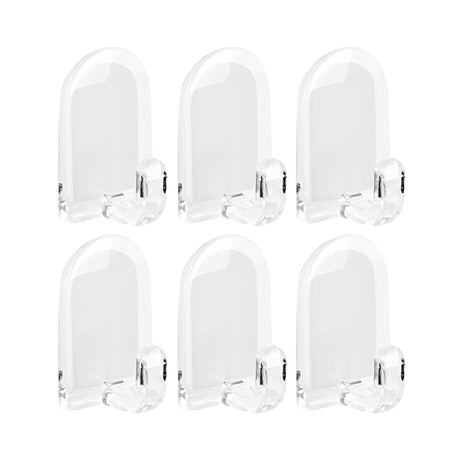 HOOK CLEAR PLASTIC 6PK