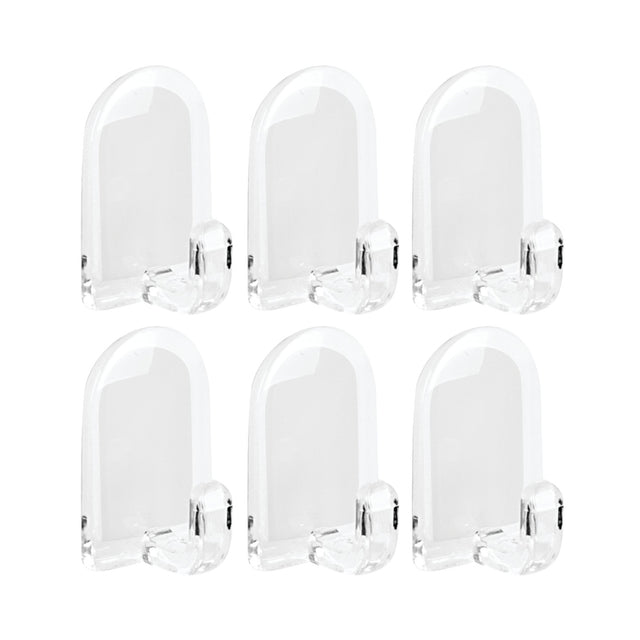 HOOK CLEAR PLASTIC 6PK