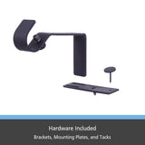 Kenney Fast Fit Matte Black Curtain Rod Bracket 5/8 in. L