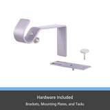 Kenney Fast Fit Brushed Nickel Silver Curtain Rod Bracket 5/8 in. L