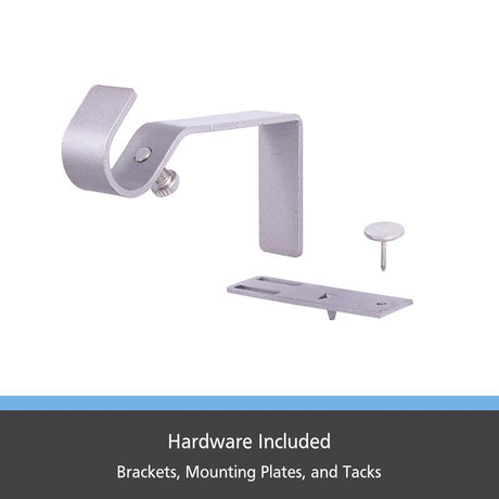 Kenney Fast Fit Brushed Nickel Silver Curtain Rod Bracket 5/8 in. L