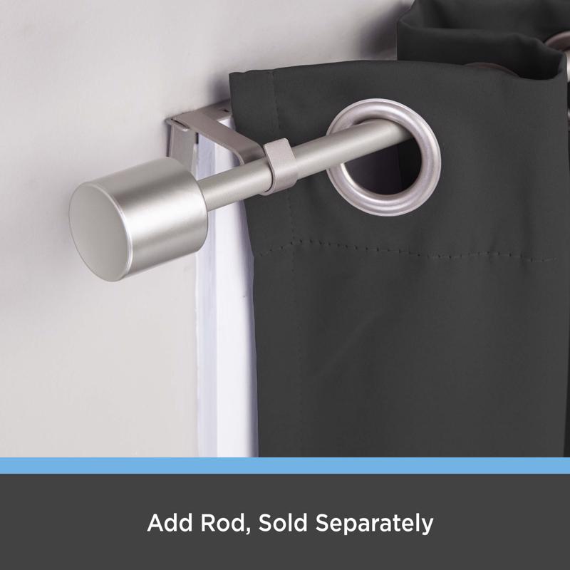 Kenney Fast Fit Brushed Nickel Silver Curtain Rod Bracket 5/8 in. L