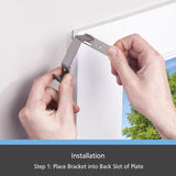 Kenney Fast Fit Pewter Gray Curtain Rod Bracket 5/8 in. L