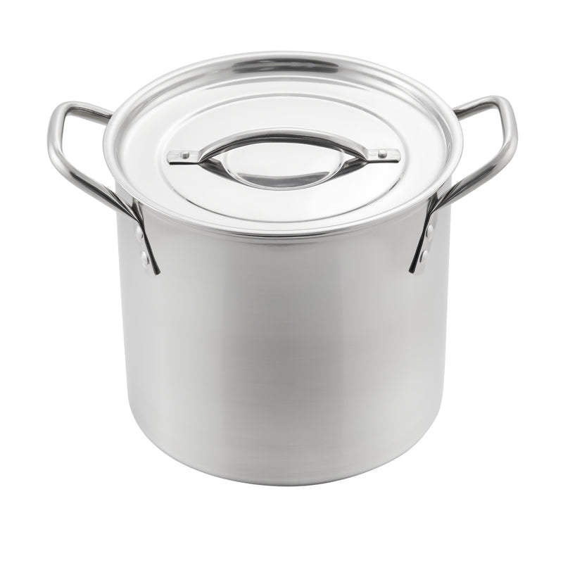 McSunley Stainless Steel Stock Pot 10 in. 12 qt Silver