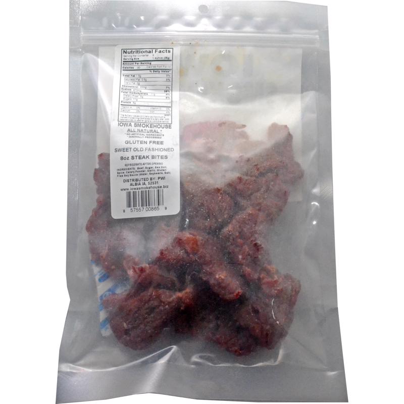 IOWA SMOKEHOUSE Sweet Old Fashioned Steak Bites 8 oz Packet