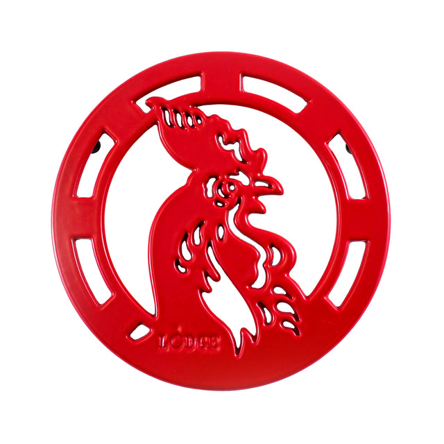 ROOSTER TRIVET RED
