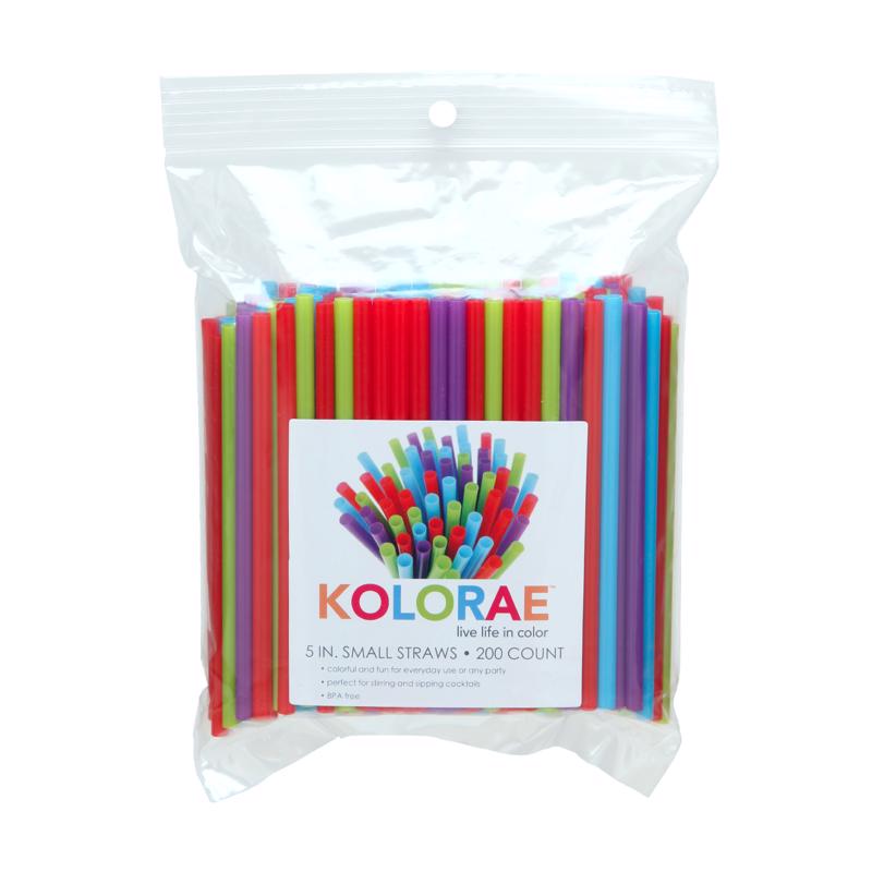 Kolorae Assorted Plastic Drinking Straws