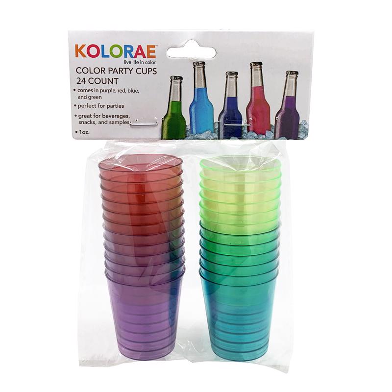 Kolorae 1 oz Assorted Polyethylene Disposable Shot Glass