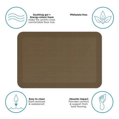 Gel Pro 20 in. W X 30 in. L Khaki Polyurethane Foam Anti Fatigue Mat