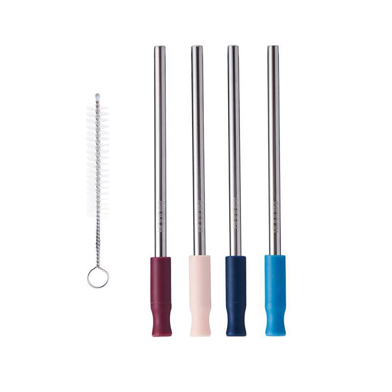Houdini Assorted Stainless Steel/Silicone Cocktail Straws