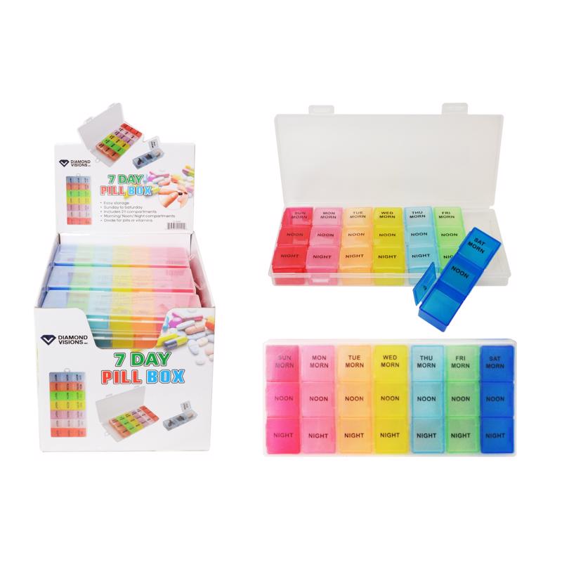 7DAY PILL BOX ASST 1PK