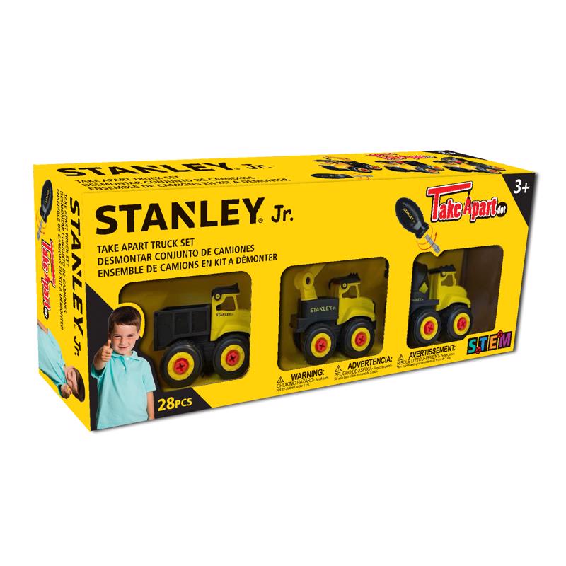 STANLEY Jr. Truck Set Toy Black/Yellow 3 pc