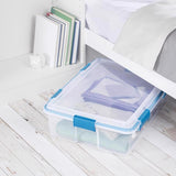 Sterilite 37 qt Clear Latch Storage Box 7 in. H X 18 in. W X 24 in. D Stackable