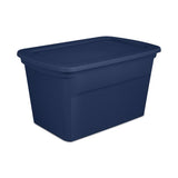 Sterilite 30 gal Blue Storage Tote 17.125 in. H X 20.25 in. W X 30.5 in. D Stackable