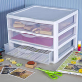 Sterilite 4.2 cu ft White Drawer Organizer 10.625 in. H X 14.5 in. W X 14.625 in. D Stackable