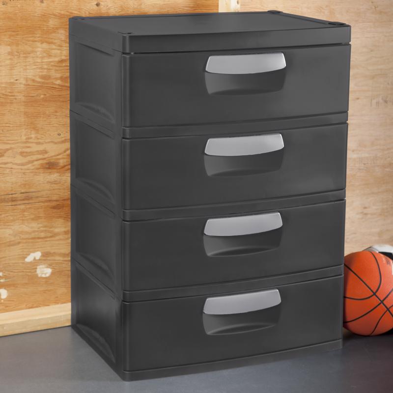 Sterilite 11.9 cu ft Gray Drawer Organizer 35.75 in. H X 25.625 in. W X 19.25 in. D Stackable