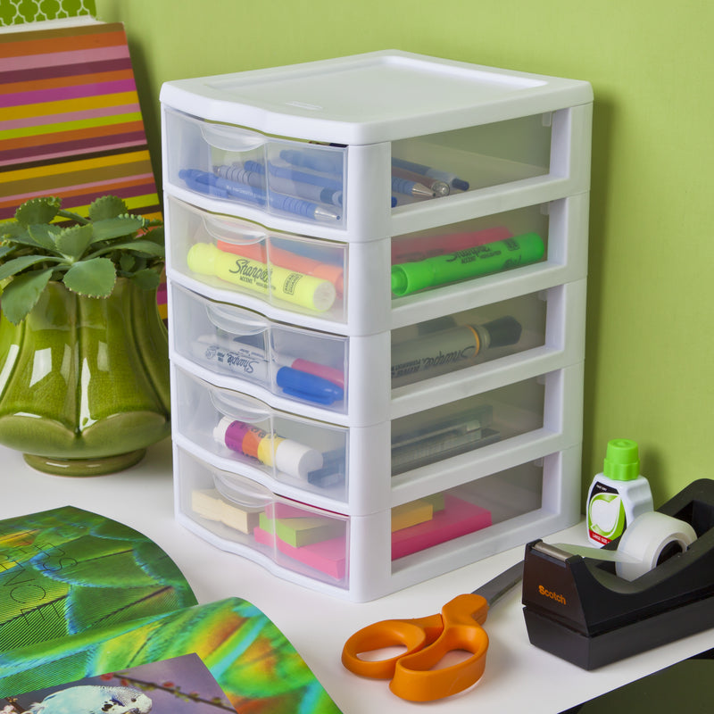 Sterilite 1.7 cu ft White Drawer Organizer 11.125 in. H X 7.25 in. W X 8.5 in. D Stackable