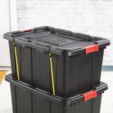 Sterilite 15 gal Black Storage Tote 11.875 in. H X 17.25 in. W X 25.75 in. D Stackable