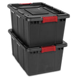 Sterilite 27 gal Black Storage Tote 15.25 in. H X 20.625 in. W X 30.5 in. D Stackable