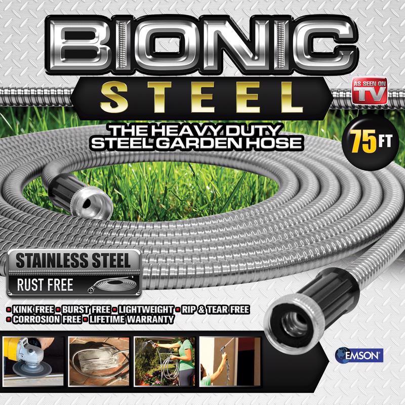 Bionic Steel Pro 5/8 in. D X 75 ft. L Heavy Duty Commercial Grade Garden Hose