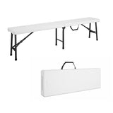 FOLDING BENCH WHITE 72"