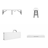 Cosco White Plastic Casual Folding Bench 1 pk