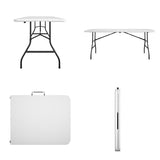 Cosco Casual 29.69 in. W X 72 in. L Rectangular Folding Buffet Table