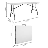 Cosco Casual 29.69 in. W X 72 in. L Rectangular Folding Buffet Table