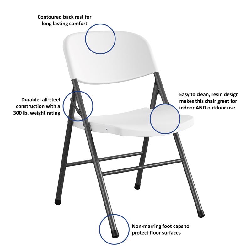 Cosco White Folding Chair