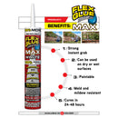 Flex Seal Family of Products Flex Glue MAX Extra Strength Rubber Adhesive 28 oz