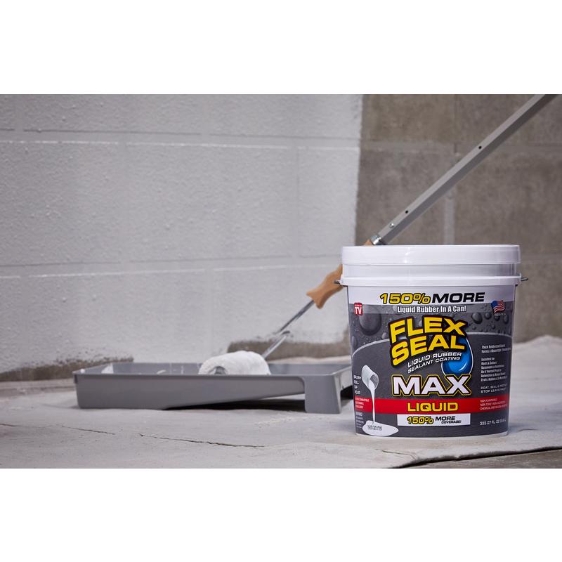 Flex Seal Family of Products Flex Seal MAX Black Liquid Rubber Sealant Coating 2.5 gal