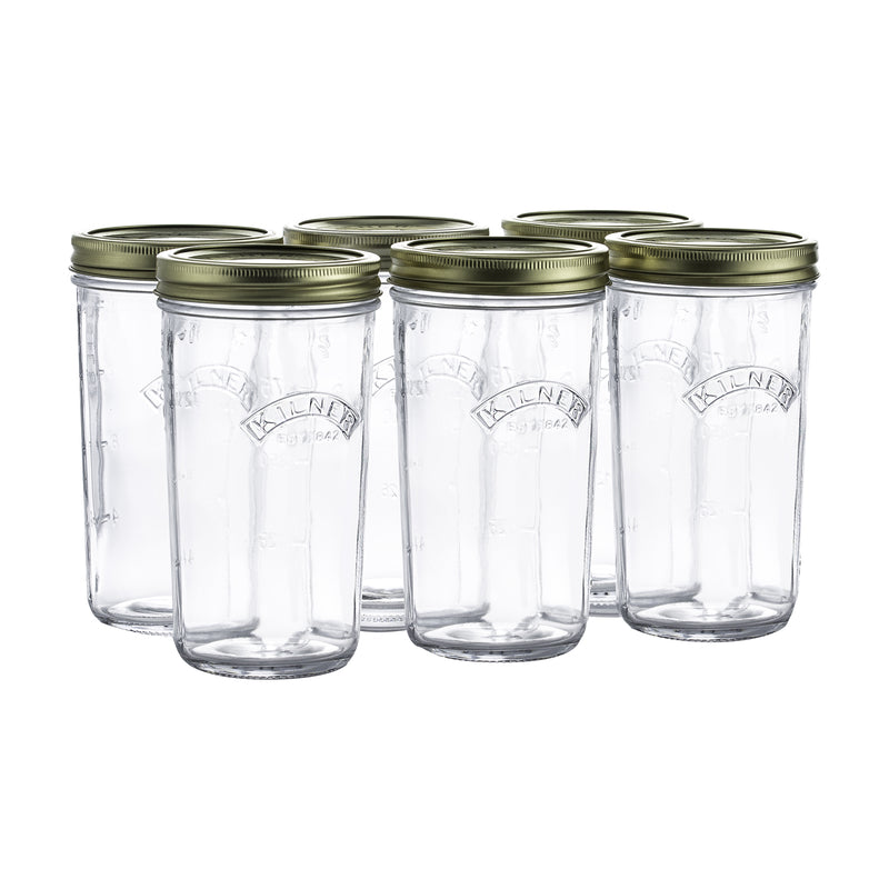 Kilner Wide Mouth Canning Jar 17 oz 6 pk