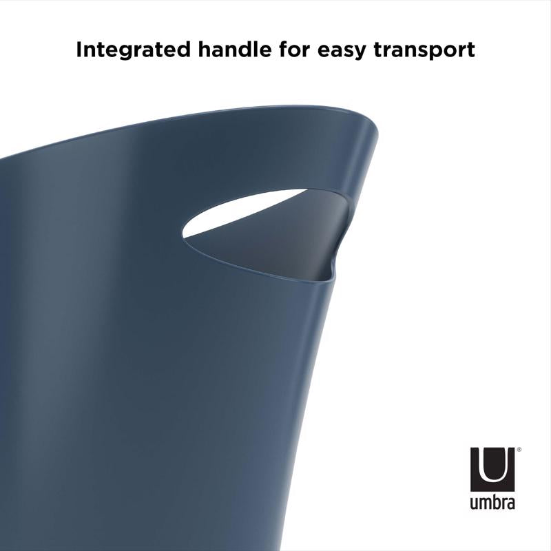 Umbra 2 gal Blue Polypropylene Modern Trash Can