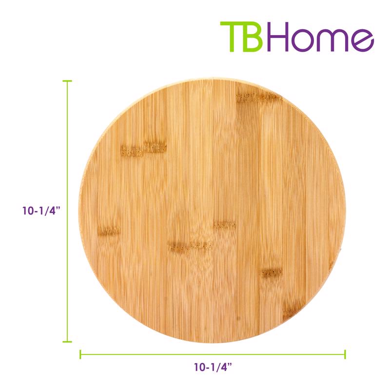 Totally Bamboo TB Home Brown 1 in. H X 10.25 in. D Acacia Wood Lazy Susan