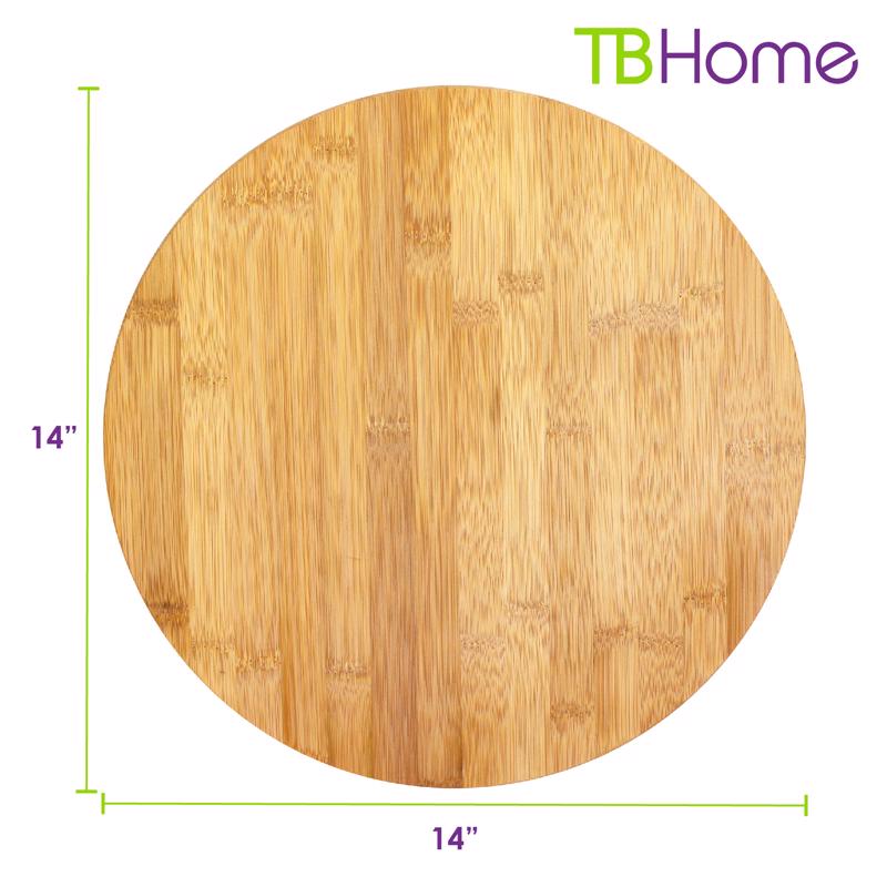 Totally Bamboo TB Home Brown 1 in. H X 14 in. D Acacia Wood Lazy Susan